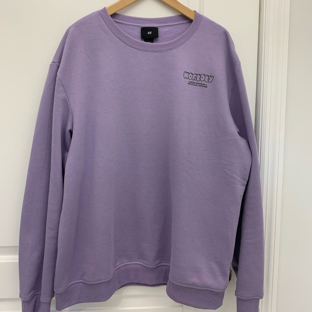 H&M 'Worldly' Purple Sweatshirt